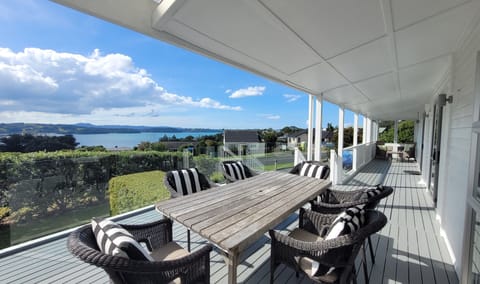 Deck with view of Snells Beach
