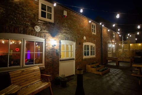 Fairy light enclosed garden