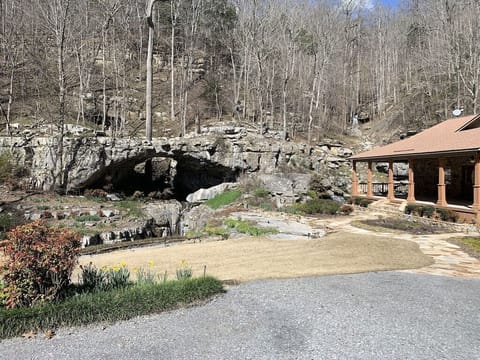 House and rock bridge