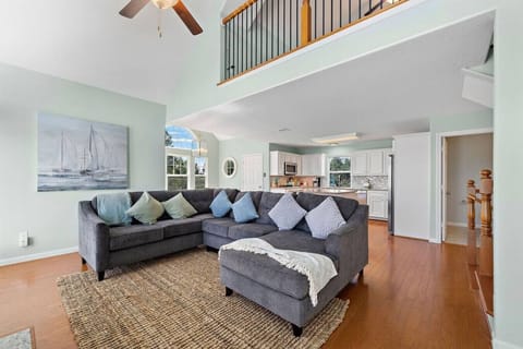 Curl up with a good book in the inviting living room