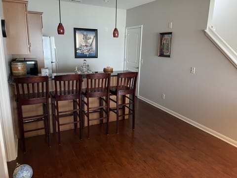 Downstairs bar and mini-kitchen 
