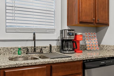 Kitchen w/ Coffee Maker, Keurig, and K-cups