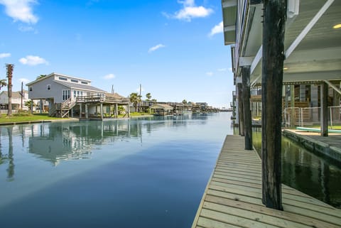 Beautiful view of the canal from our dock.