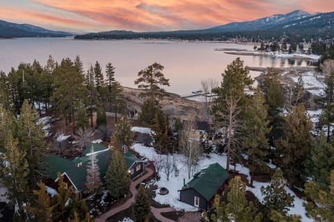 Close to the lake.