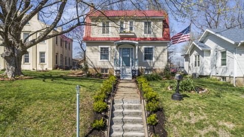 There is on-street parking directly in front of the house.