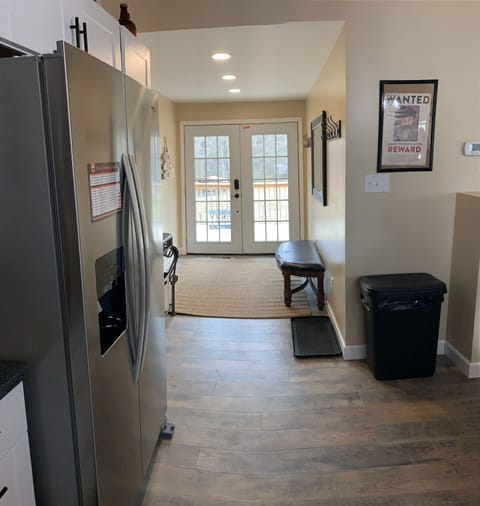 The back entryway is perfect for storing your shoes, coats, and gear.