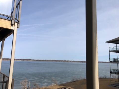 Deck with lake views 