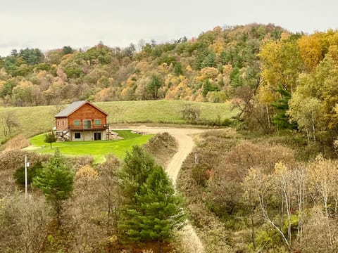 Beautiful fall colors surround Ember Hills Lodge, Ontario, WI