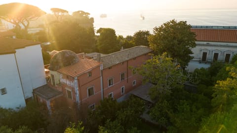 Aerial view of the Scuderie Fondi and garden