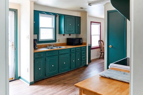 Kitchen w/ Stove + Full-Sized Refrigerator