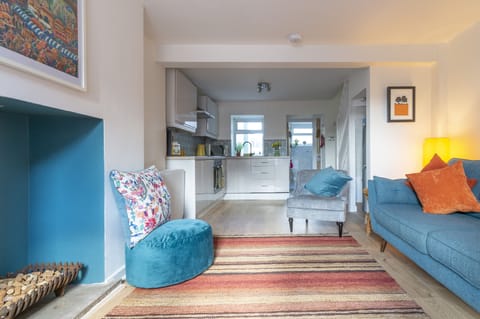 Living space and kitchen