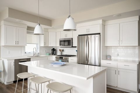 Full-Stocked Kitchen- from skillets to vegetable peelers and rolling pins to blenders, we have it all!