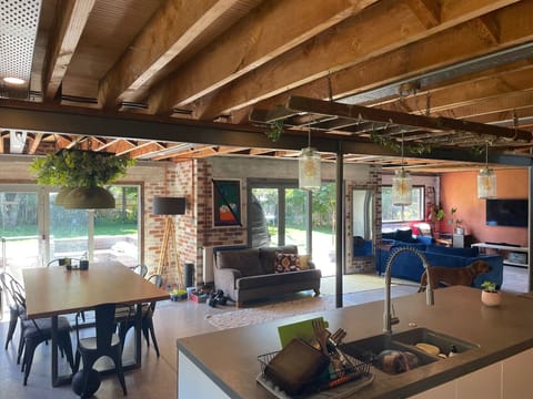 This is a converted 2 car garage