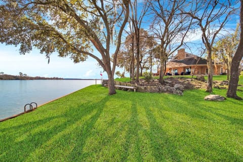 Lower area has benches for lounging and fishing