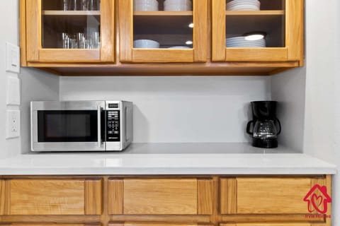 The kitchen is stocked with all the essentials