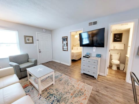 Large, flat screen Smart TV in the living room!