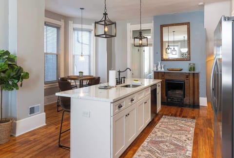 Cozy dining space with natural light