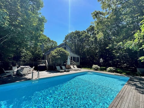 Recently renovated heated pool. Grill, outdoor dining, and fire pit