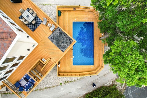 Another view of how huge this outside space is.  The home currently is getting new trex deck around the pool.