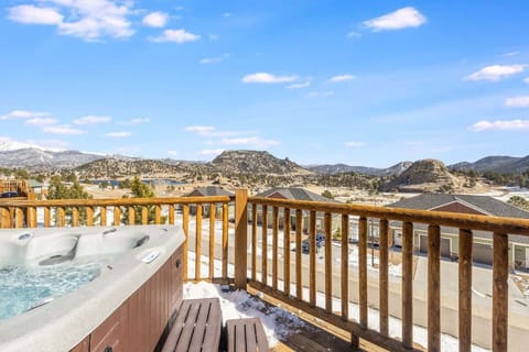 Mountain views from hot tub!