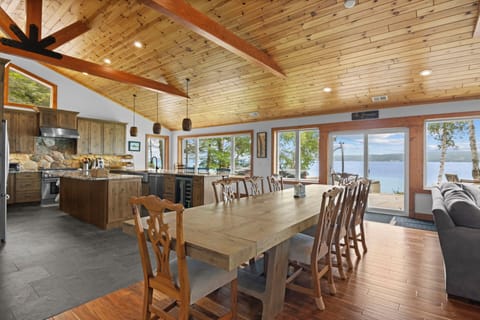 Dining room and kitchen