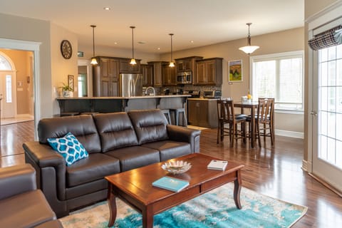 Living room and kitchen. 