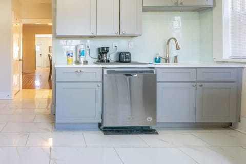 Kitchen area opens up to the dining room
