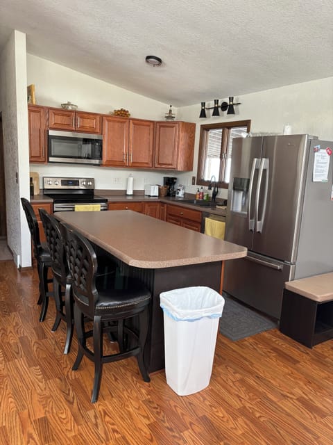 Kitchen:  stove, oven, microwave, refrigerator, freezer, dishwasher and pantry.