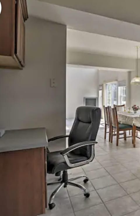 Desk with chair to work remotely during your stay!