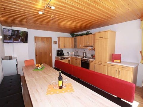 Property, Furniture, Wood, Orange, Interior Design, Kitchen, Table, Flooring, Floor, Cabinetry