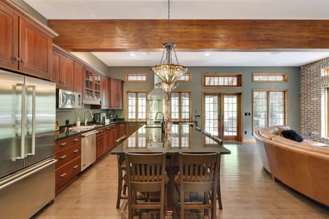 Kitchen with huge marble Island 