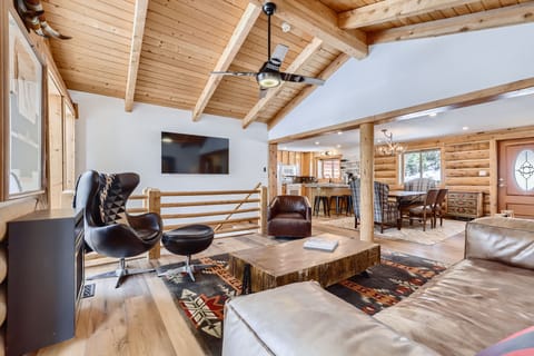 Watch your favorite show on the large smart TV.