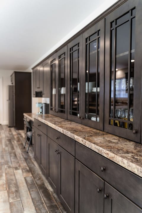 Glassware storage in kitchen 