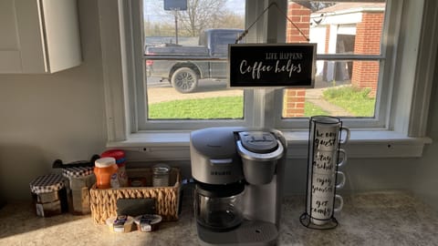 Coffee bar ready to get everyone's day started along with some local treats.
