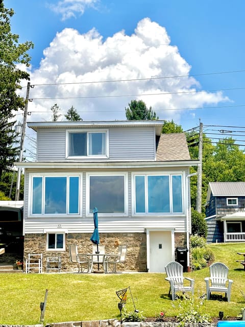 Lakeside facing area of the house
