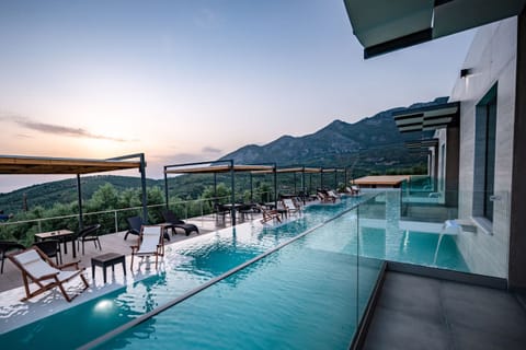 Pool at sunset