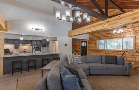 Kitchen island provides extra seating