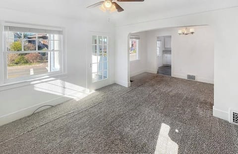 Living room with view to street (furniture, including sleep sofa, to be added)