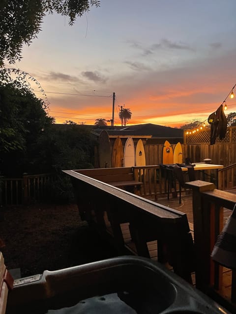 Sunset from the hot tub. 