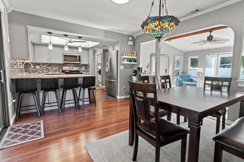 Dining room & kitchen just off the living room.