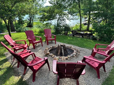 Lake of The Ozarks, Backyard fire pit gathering.