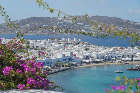 Stunning views of Mykonos town from the house 