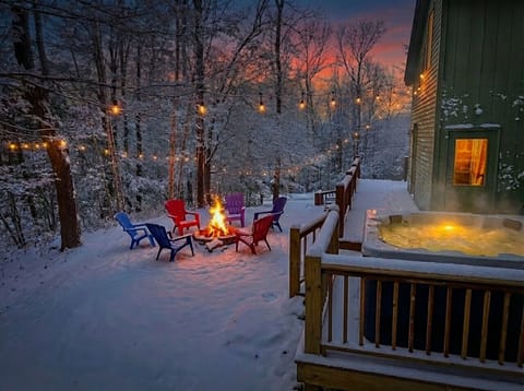 Relax in the hot tub under the stars! Perfect after a day of adventures.