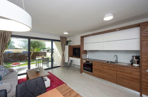 Kitchen and entrance to terrace