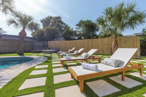 Soak up the sun in our poolside lounge chairs, your spot for relaxation and tan. Discover more & book for sunny days!