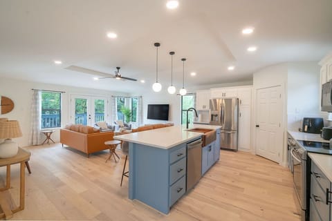 Kitchen and upstairs living room