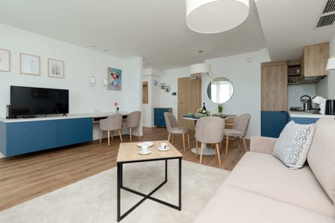 Modern TV in the apartment.