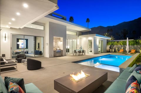 Entertainers backyard with mountain view