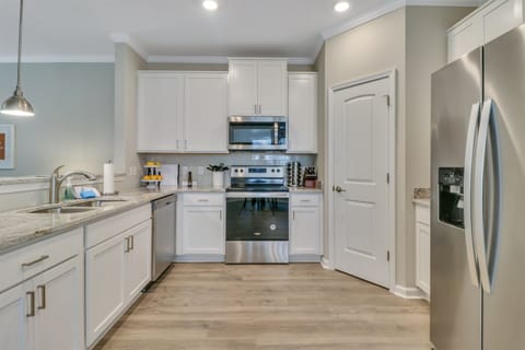 Fully stocked gourmet kitchen