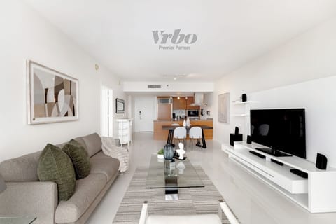 Spacious living room with comfy sofa and smart TV!